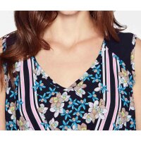 Designer-Blusenshirt, schwarz-bunt