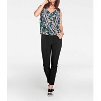 Designer-Blusenshirt, schwarz-bunt