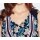 Designer-Blusenshirt, schwarz-bunt