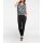 Designer-Blusenshirt, schwarz-bunt
