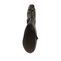 Rindnappaleder-Stiefel, schwarz-beige