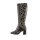 Rindnappaleder-Stiefel, schwarz-beige
