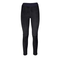 Lammveloursleder-Stretchleggings, indigoblau