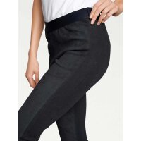 Lammveloursleder-Stretchleggings, indigoblau