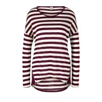 Shirt, top and scarf, wine red - offwhite