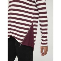 Shirt, top and scarf, wine red - offwhite