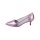 Leather pumps, rosé-metalic