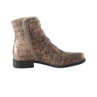 Lederstiefelette, taupe