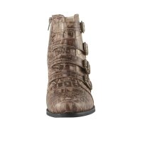 Lederstiefelette, taupe