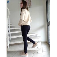 Aptempti džinsai, juodos spalvos