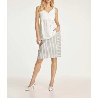 Skirt with linen, ecru-multicolour