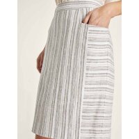 Skirt with linen, ecru-multicolour