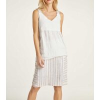 Skirt with linen, ecru-multicolour