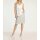 Skirt with linen, ecru-multicolour