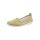 Leather slipper, yellow metallic