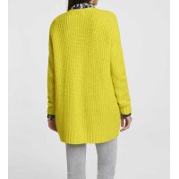 Rough knit cardigan, lemon yellow