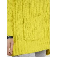 Rough knit cardigan, lemon yellow