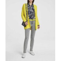Rough knit cardigan, lemon yellow