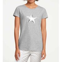 Shirt with sequins, grey blend