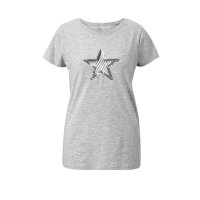 Shirt with sequins, grey blend