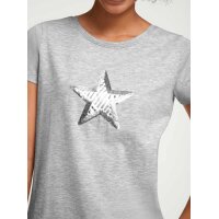 Shirt with sequins, grey blend