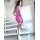 Marken-Leinenshorts, pink