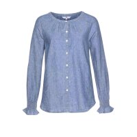 Linen blouse in jeans look, blue