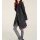 Wool fleece coat, grey-black