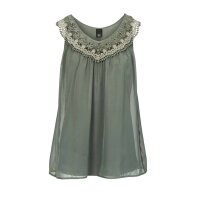 Top with crochet lace, olive