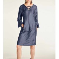 Jeanskleid m. Schnürung, blau-denim
