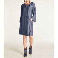 Jeanskleid m. Schnürung, blau-denim