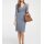 Druckkleid, blau-offwhite