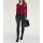 Strickjacke m. Pailletten, rot-schwarz