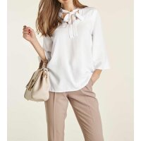 Bluse m. Schluppe, weiß