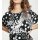 Print shirt, black-white