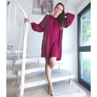 Marken-Kleid m. Spitzeneinsatz, beere