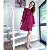 Marken-Kleid m. Spitzeneinsatz, beere