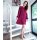 Marken-Kleid m. Spitzeneinsatz, beere
