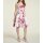Corsage dress, white-red