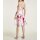 Corsage dress, white-red