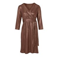 Dress, brown-metalic