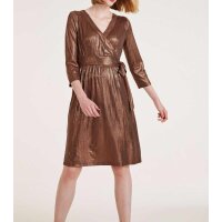 Dress, brown-metalic