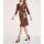 Dress, brown-metalic