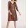 Dress, brown-metalic