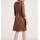 Dress, brown-metalic