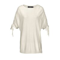 Marken-Feinstrickpullover, creme