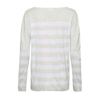 Marken-Feinstrickpullover, grau-rosé