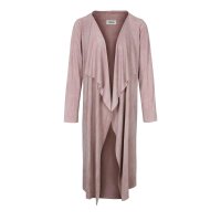Velourslederimitat-Longblazer, rosé