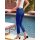 Slim-fit trousers with embroidery, marine