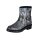 Rind-Nappaleder-Stiefelette, silbergrau-metallic